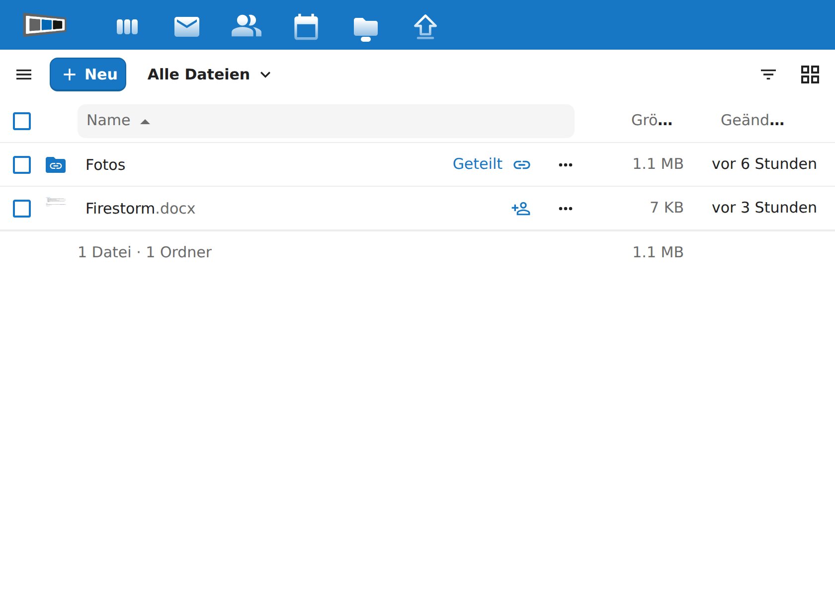 Dateiablage in OfficeMail